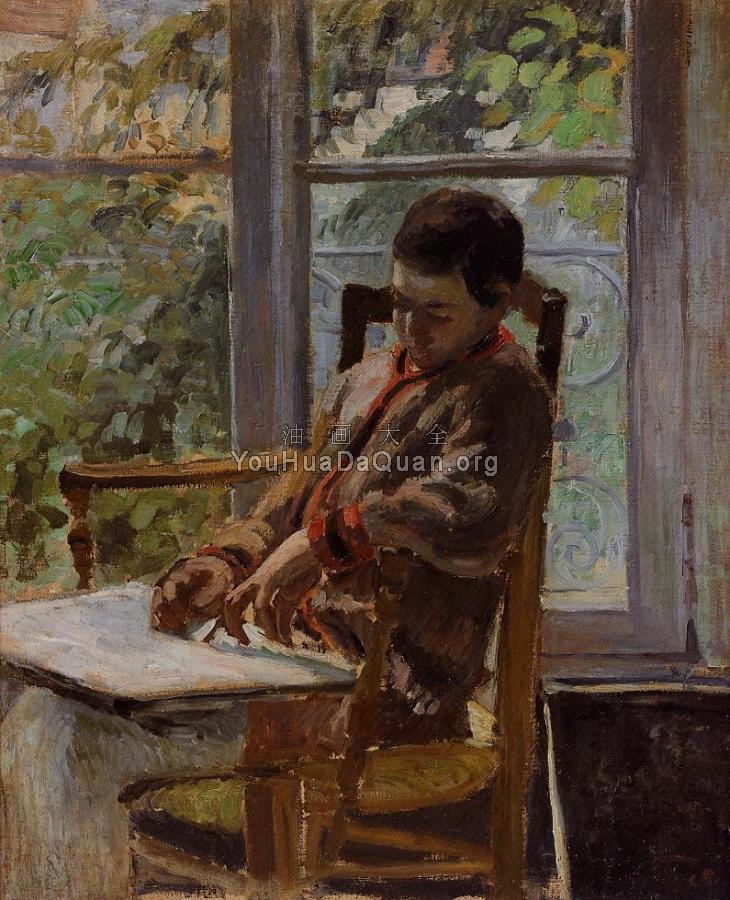 Lucien Pissarro in an Interior - 卡米耶·毕沙罗